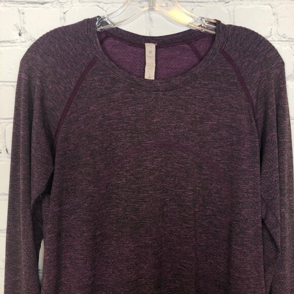 Lululemon Purple Swiftly Tech Long Sleeve Crew Size 10 - Picture 2 of 5